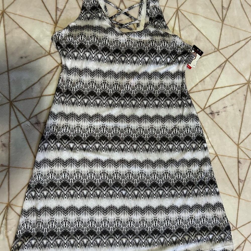 ZeroXposur Black and White Halter Sundress